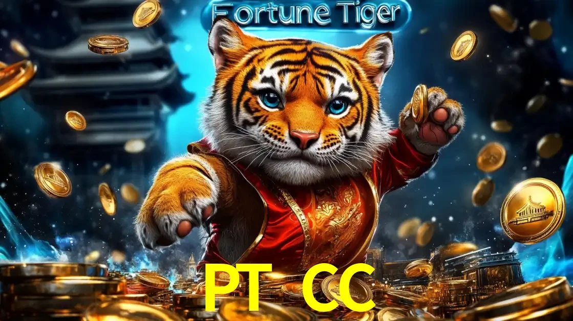 Imagem promocional do jogo de slot Fortune Tiger, com um tigre majestoso em traje tradicional cercado por uma fortuna em moedas de ouro, disponível agora no cassino PT CC.